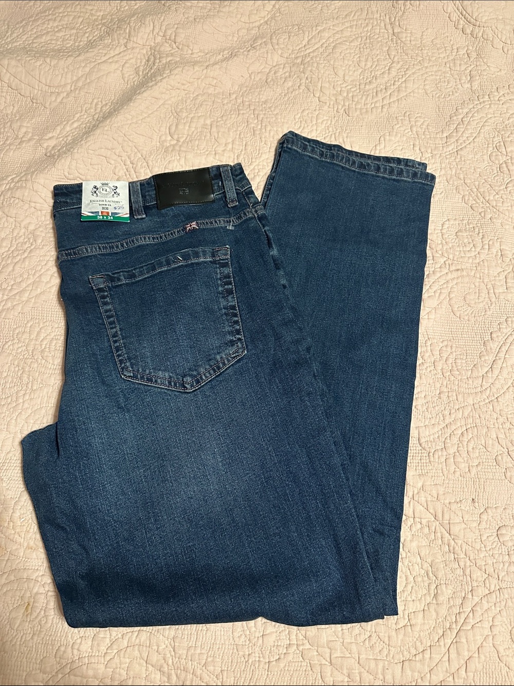 English Laundry Men's Indigo Straight Jeans